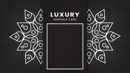 Luxury mandala background card with empty space for text. mandala for print, card, poster, cover, flyer
