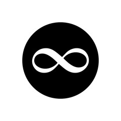 Infinity icon vector. Mobius loop shape illustration sign. unlimited symbol. forever logo.