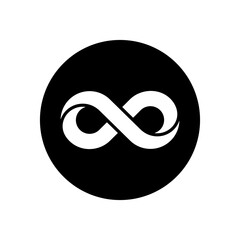 Infinity icon vector. Mobius loop shape illustration sign. unlimited symbol. forever logo.