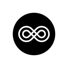 Infinity icon vector. Mobius loop shape illustration sign. unlimited symbol. forever logo.