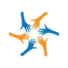rotating successful people community logo design