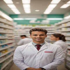 Obraz premium businessman standing in warehouse