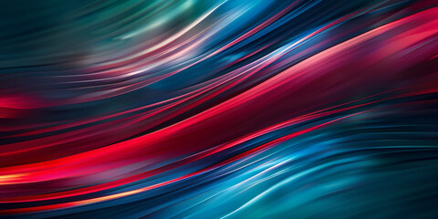 Colorful Abstract Light Wave Patterns in Vibrant Blue and Red Hues