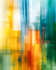 Blurred Minimalist Abstract Art.  Generated Image.  A digital rendering of an abstract painting of blurred minimalist art with geometrical shapes.