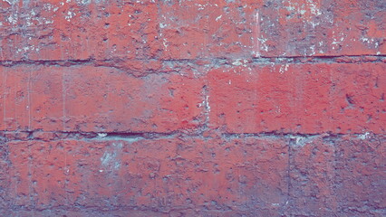 Distressed Red Brick Wall Texture Close-Up View Vintage Appeal