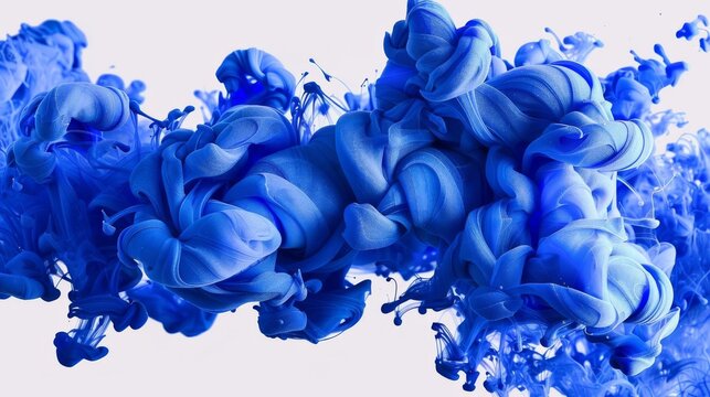 A dynamic visual of a deep blue ink splash, captured with highspeed photography, against a neutral background, designed to highlight ad content and draw attention