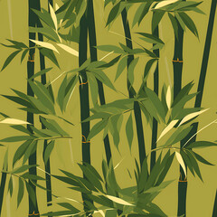 Bamboo digital art seamless pattern, the design for apply a variety of graphic works