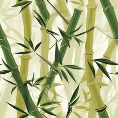 Bamboo digital art seamless pattern, the design for apply a variety of graphic works