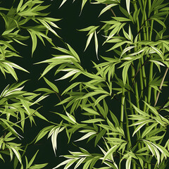 Fototapeta premium Bamboo digital art seamless pattern, the design for apply a variety of graphic works