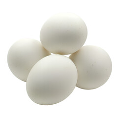 white eggs isolated on the white backgroun