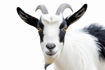 Fototapeta premium goat face on white background