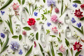 Olfactory design in a custom setting showcases the scent of perfume in a mockup, highlighted by the fragrance of perfumery photography