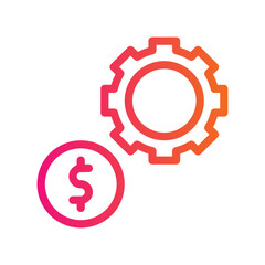 money management gradient icon