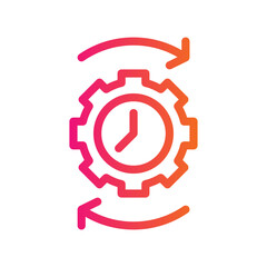 time management gradient icon
