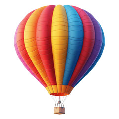 Fototapeta premium Hot air balloon. 3D rendering on a transparent background
