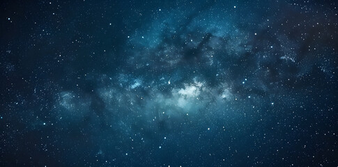Blue night starry sky, space background. Wallpaper with a serene blue night sky