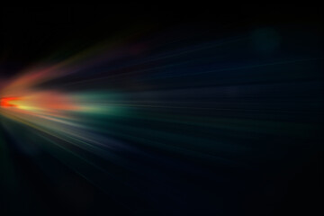 Abstract light streaks with vivid colors against dark background