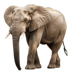 Fototapeta na wymiar Elephant with Long Tusks, isolated, transparent background, white background, no background