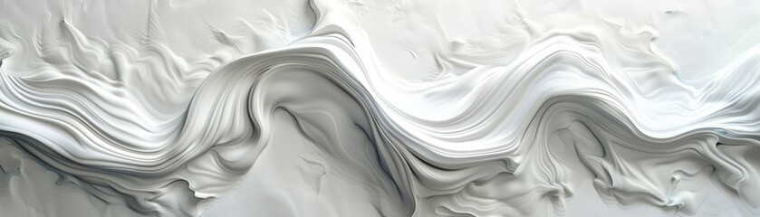 White smooth liquid or cream texture.