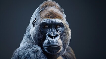 Endangered Species Day. Gorilla is an endangered animal