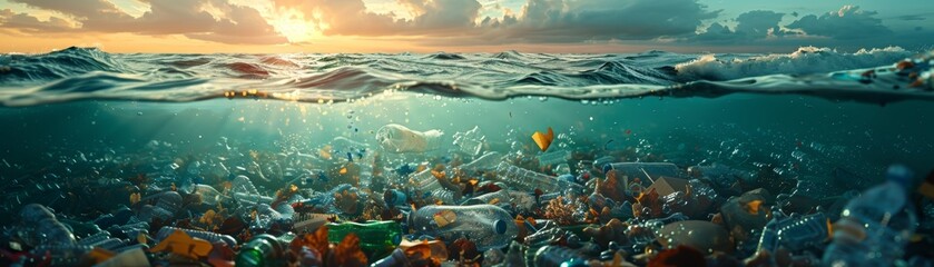 The ocean is filled with plastic, which is harmful to the marine life. We need to recycle more and use less plastic to protect our oceans.