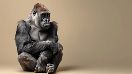 Endangered Species Day. Gorilla is an endangered animal