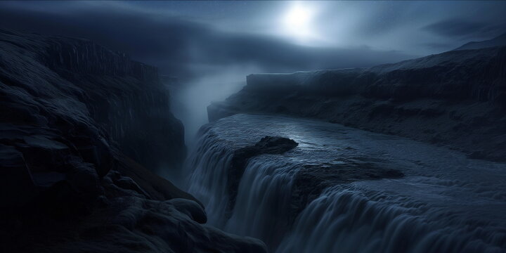 Dettifoss Iceland In a mystical atmosphere Under t_004