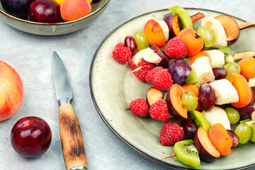 Fresh fruit skewers