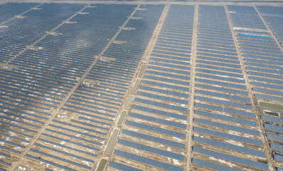 Aerial photography of photovoltaic power plant in Shuangliao City, Jilin Province