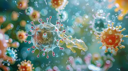 A poster presentation at a scientific symposium detailing the potential of enzymebased treatments for viral diseases