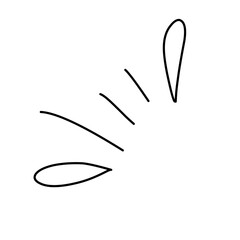 Doodle shine sunburst sparkle ray elements. Hand drawn pop surprise line. Vector ilustration