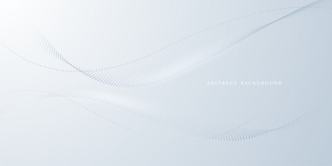 Flowing particles form waves, a gradient light pattern. modern technology background Vector illustration