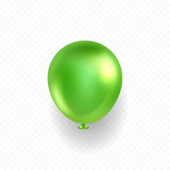 Elegant 3D realistic green balloon background vector illustration