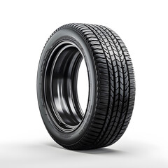 Obraz premium Car tire isolated on white background