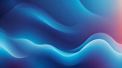 Blue Light Waves Vector Illustration Unfolds on Wallpaper. modern abstract background with space for design color gradient