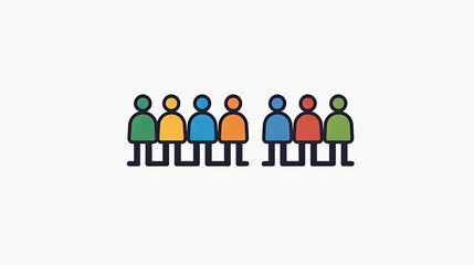 Fototapeta premium A group of people standing in a line