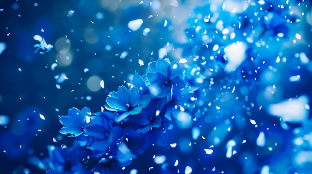 Blue flowers wallpaper for text hd.