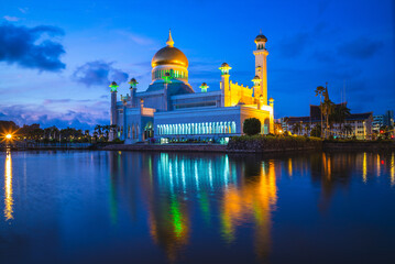 Omar Ali Saifuddien Mosque located in Bandar Seri Begawan,  Brunei Darussalam