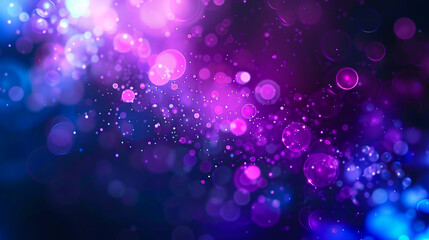 A purple and blue background with bubbles.