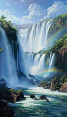 Fototapeta premium Guaira BrazilArgentina Photorealistic In this phot_009