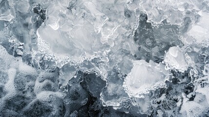 Obraz premium Ice Texture Frozen Water on the River