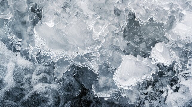 Ice Texture Frozen Water on the River