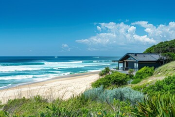 Fototapeta premium coastal escape bungalow