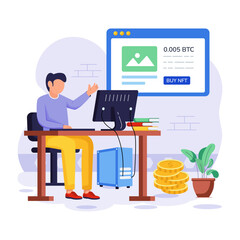  Flat NFT Illustrations
