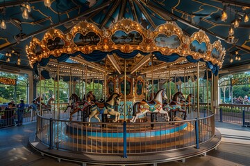 Obraz premium Vintage-style carousel