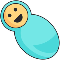 Newborn Baby Colored Icon Pack