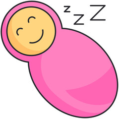 Newborn Baby Colored Icon Pack