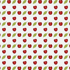 seamless pattern with red apples