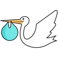 Newborn Baby Colored Icon Pack