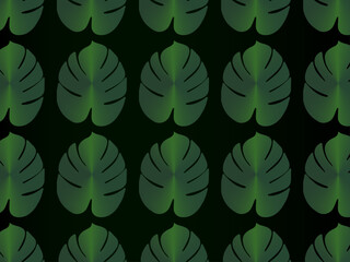 seamless pattern with green leaves